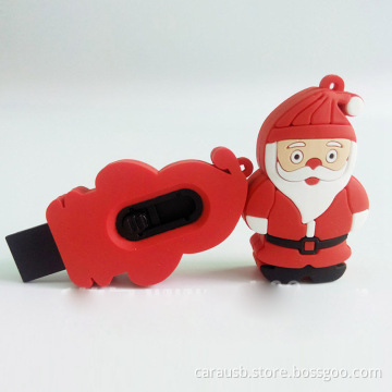 CaraUSB custom Santa Claus sliding back Usb flash disk pendrive gifts customized Christmas Feasts